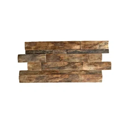 Ekena Millwork 23 3/4"w X 11 7/8"h X 3/4"p Shipboard Boat Wood Mosaic Wall Tile, Natural Finish (6-pack) In Natural Finish;brown