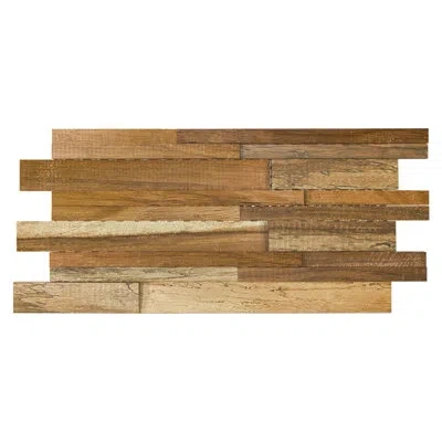 Ekena Millwork 23 7/8"w X 11 7/8"h X 1/2"p Hacienda Mosaic Wall Tile, Old Boat Wood In Old Boat Wood;brown