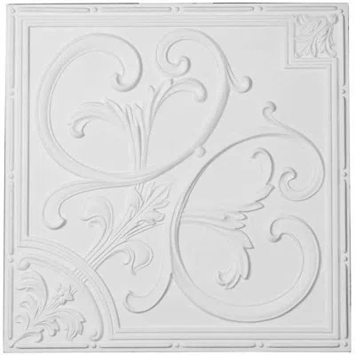 Ekena Millwork 24"w X 24"h X 3/4"d Odessa Ceiling Tile (set Of 10) In White