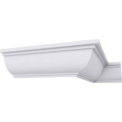 Ekena Millwork 2"h X 2"p X 2 3/4"f X 94 1/2"l Middlesborough Traditional Smooth Crown Moulding In White