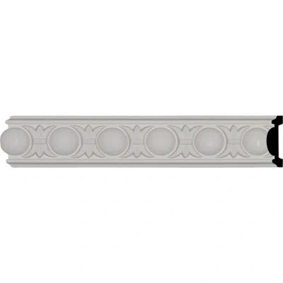 Ekena Millwork 2"h X 5/8"p X 94 1/2"l, (1 5/8" Repeat), Raymond Egg And Dart Panel Moulding In White