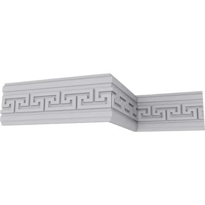 Ekena Millwork 3 1/2"h X 1/2"p X 94 1/2"l Eris Original Key Panel Moulding In White