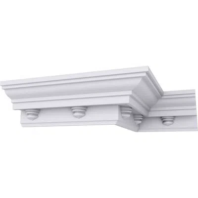 Ekena Millwork 3 1/2"h X 3 1/2"p X 5"f X 94 1/2"l Nouveau Crown Moulding In White
