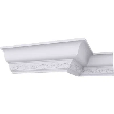 Ekena Millwork 3 1/2"h X 3 3/8"p X 4 3/4"f X 94 1/2"l, (3 1/4" Repeat), Cornelia Crown Moulding In White