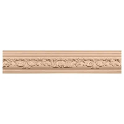 Ekena Millwork 3 1/2"h X 3 5/8"p X 5"f X 94 1/2"l Medway Carved Wood Crown Moulding, Maple In Alder