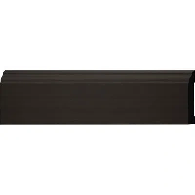 Ekena Millwork 3 1/4 In. H X 7/16 In. P X 96 In. L, Truecraft Pvc Colonial Baseboard Moulding In Espresso