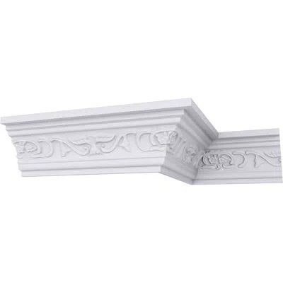 Ekena Millwork 3 1/4"h X 2 1/2"p X 4 1/8"f X 94 1/2"l Dauphine Crown Moulding In White