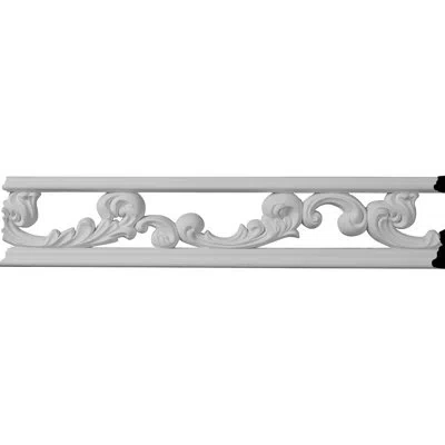 Ekena Millwork 3 1/4"h X 3/8"p X 94 1/2"l, (13 7/8" Repeat) Kinsley Pierced Moulding In White