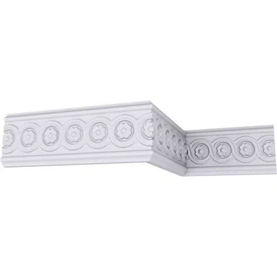 Ekena Millwork 3 1/4"h X  5/8"p X 94 1/2"l Cole Running Coin Chair Rail In White
