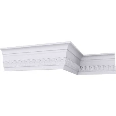 Ekena Millwork 3 1/8"h X 1 1/2"p X 3 1/2"f X 94 1/2"l Raynor Crown Moulding In White