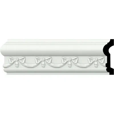Ekena Millwork 3 1/8"h X 1"p X 94 1/2"l (2 1/2" Repeat) Federal Chair Rail In White