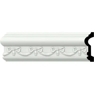 Ekena Millwork 3 1/8"h X 1"p X 94 1/2"l (2 3/8" Repeat) Federal Chair Rail In White