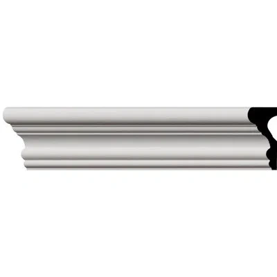 Ekena Millwork 3 3/8"h X 1 5/8"p X 94 1/2"l Traditional Panel Moulding In Off-white