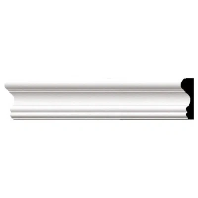 Ekena Millwork 3 3/8"h X 1"p X 94 1/2"l Chesterfield Panel Moulding In White