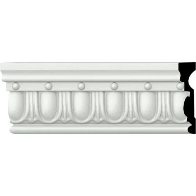 Ekena Millwork 3 5/8"h X 1"p X 94 1/2"l, (1 5/8" Repeat), Linus Chair Rail In White