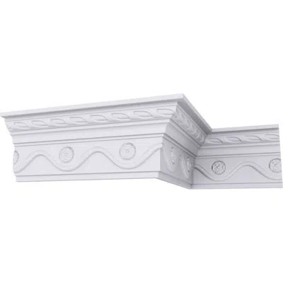 Ekena Millwork 3 7/8"h X 2 1/8"p X 4 3/8"f X 94 1/2"l Alexandria Crown Moulding In White