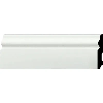 Ekena Millwork 3 7/8"h X 5/8"p X 94 1/2"l Holmdel Baseboard Moulding (12-pack) In White