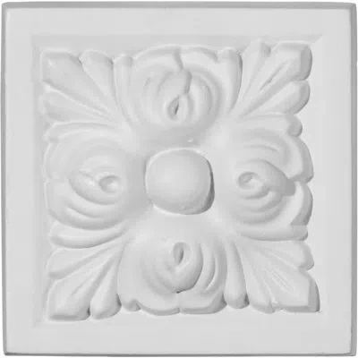 Ekena Millwork 3 7/8"w X 3 7/8"h X 1 1/2"p Benson Plinth Block In White