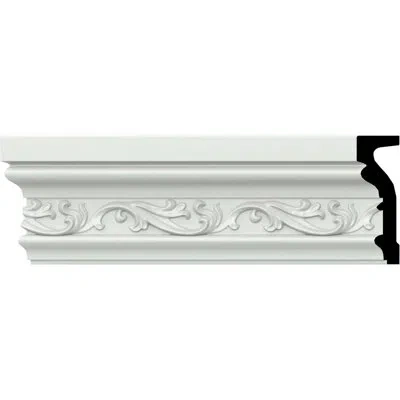 Ekena Millwork 4 1/2"h X 1 1/2"p X 94 3/8"l (4 5/8" Repeat) Tristan Chair Rail In White