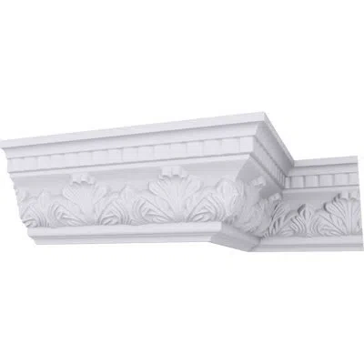 Ekena Millwork 4 1/2"h X 3 1/4"p X 5 1/2"f X 94 1/2"l Devon Crown Moulding In White