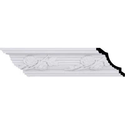 Ekena Millwork 4 1/4"h X 4 1/4"p X 6"f X 94 1/2"l, (7 7/8" Repeat), Winston Crown Moulding In White
