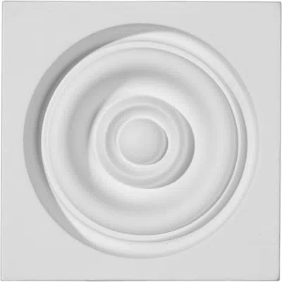 Ekena Millwork 4 1/4"w X 4 1/4"h X 1 5/8"p Reece Plinth Block In White