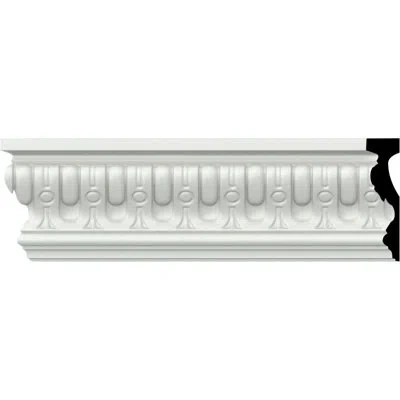Ekena Millwork 4 1/8"h X 1 1/8"p X 94 1/2"l, (1 5/8" Repeat), Sequential Chair Rail In White