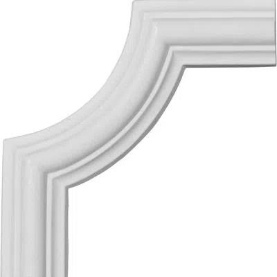 Ekena Millwork 4 1/8"h X 4 1/8"w, Bradford Smooth Panel Moulding Corner In White