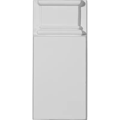 Ekena Millwork 4 1/8"w X 9"h X 1 1/8"p Jefferson Plinth Block In White