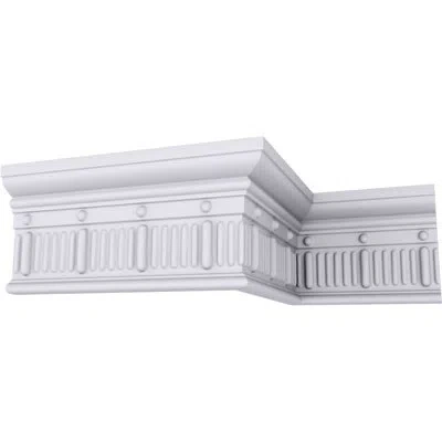 Ekena Millwork 4 3/4"h X 1 3/8"p X 94 1/2"l Seville Bead & Barrel Chair Rail In White