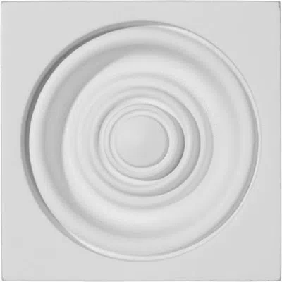 Ekena Millwork 4 3/8"w X 4 3/8"h X 1 1/8"p Nexus Plinth Block In White