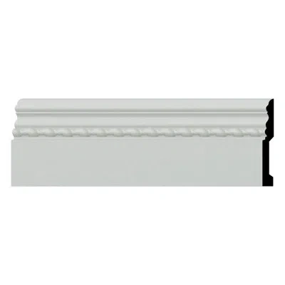 Ekena Millwork 4 7/8"h X 5/8"p X 94 1/2"l Oslo Rope Baseboard Moulding In White