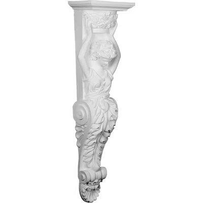 Ekena Millwork 40.125'' H X 10.125'' W X 7.625'' D Urethane Bracket/corbel In White