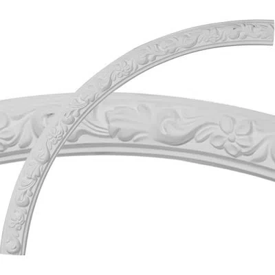Ekena Millwork 40"od X 36"id X 2"w X 7/8"p Sussex Floral Ceiling Ring Kit In Gray