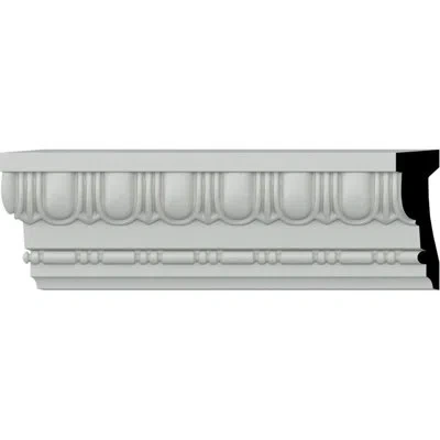 Ekena Millwork 4"h X 1 1/4"p X 94 1/2"l Egg & Dart Chair Rail In White