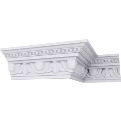 Ekena Millwork 4"h X 2 3/8"p X 4 5/8"f X 94 1/2"l Edinburgh Crown Moulding In White