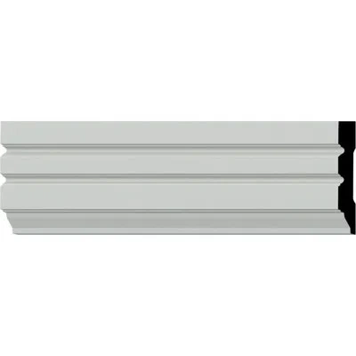 Ekena Millwork 4"h X 5/8"p X 94 1/2"l Fluted Panel Window & Door Casing In White