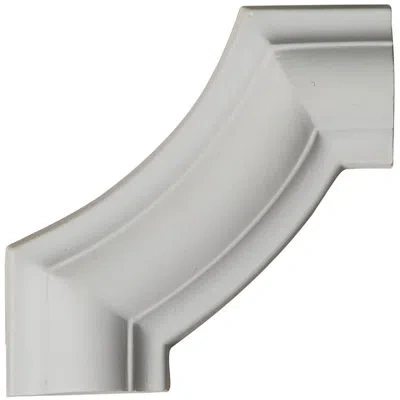 Ekena Millwork 4"w X 4"h X 1/2"p Ashford Smooth Panel Moulding Corner In White