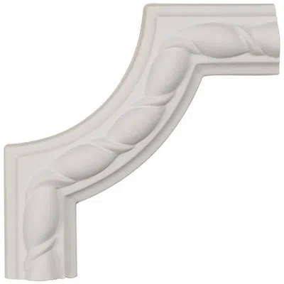 Ekena Millwork 4"w X 4"h X 5/8"p Bulwark Rope Panel Moulding Corner In White