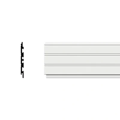 Ekena Millwork 5 1/2"h X 3/8"p X 96"l Beaded Planking Moulding, Pvc In White