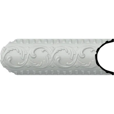 Ekena Millwork 5 1/2"h X 3"p X 94 1/2"l, (7 1/2" Repeat), Nicole Chair Rail In White