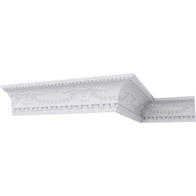 Ekena Millwork 5 1/8"h X 4 1/4"p X 6 3/4"f X 94 1/2"l Salem Federal Crown Moulding In White