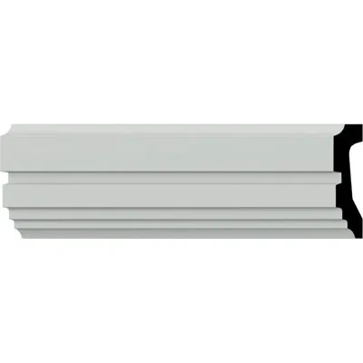 Ekena Millwork 5 3/8"h X 1 3/8"p X 94 1/2"l Devon Chair Rail (set Of 8) In White