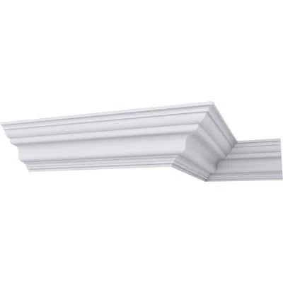 Ekena Millwork 5 5/8"h X 6 3/8"p X 8 1/2"f X 94 1/2"l Versailles Smooth Crown Moulding In White