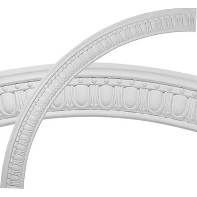 Ekena Millwork 59"od X 51 3/4"id X 3 5/8"w X 1"p Artis Egg And Dart Ceiling Ring Kit In White