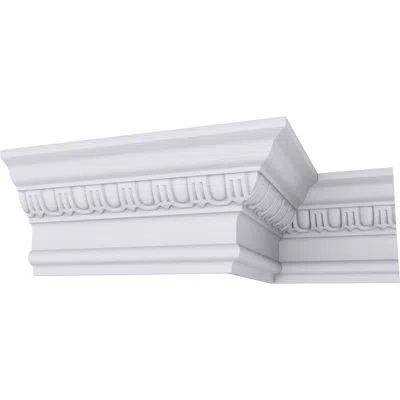 Ekena Millwork 5"h X 3"p X 5 7/8"f X 94 1/2"l Hampshire Traditional Crown Moulding In White