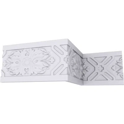 Ekena Millwork 5"h X 5/8"p X 94 1/2"l Wakefield Leaf Chair Rail In White