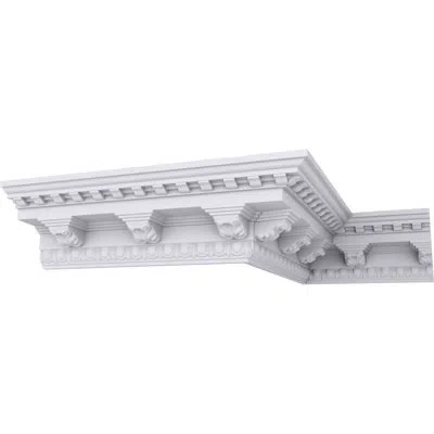 Ekena Millwork 6 1/2"h X 6 1/2"p X 9 1/4"f X 94 1/2"l Stockport Crown Moulding In White