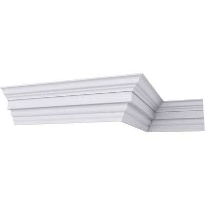 Ekena Millwork 6 1/4"h X 4 3/4"p X 7 7/8"f X 94 1/2"l Alexa Smooth Crown Moulding In White