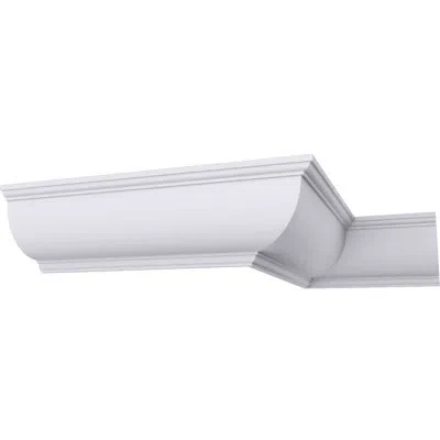 Ekena Millwork 6 3/8"h X 6 3/8"p X 9"f X 94 1/2"l Claremont Crown Moulding In White
